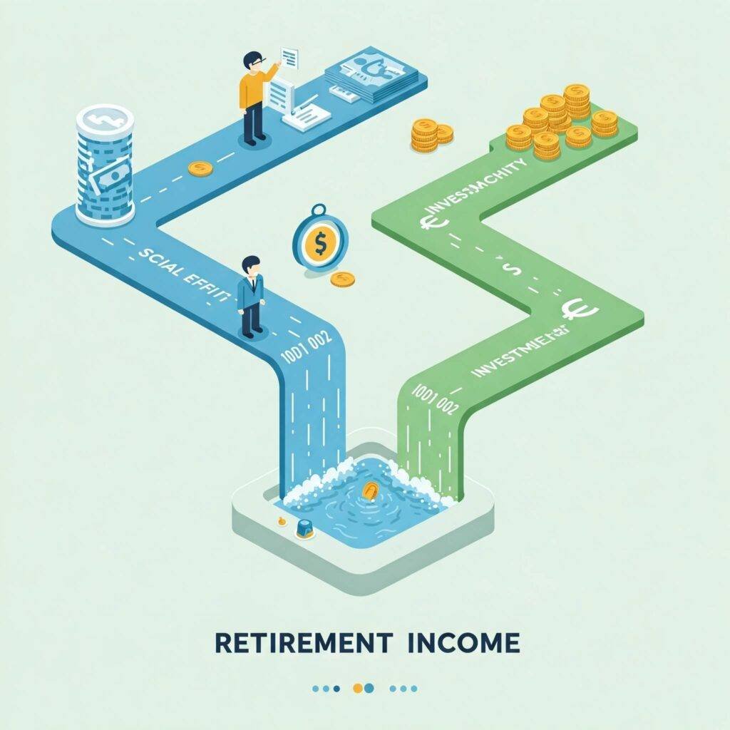 "Retirement Income Infographic: Secure Your Future with Diversified Income Streams."
