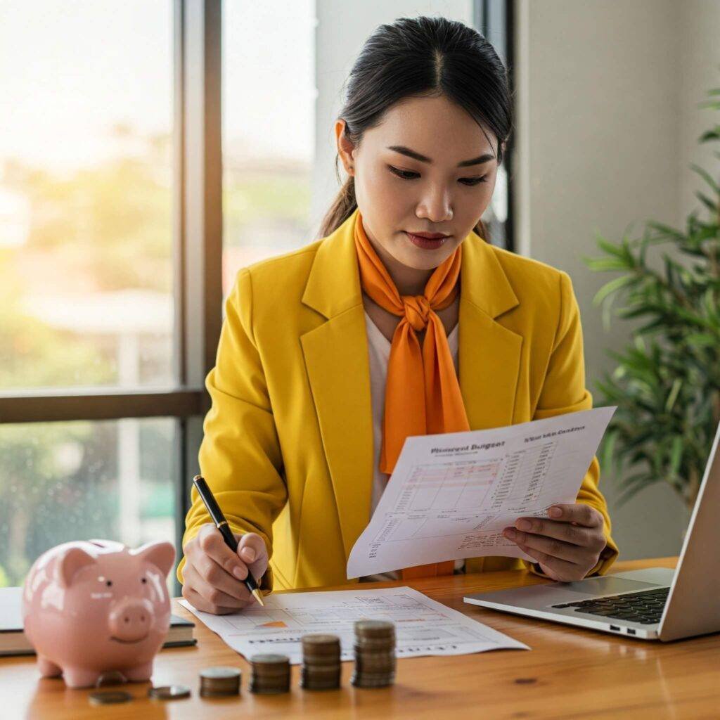 Yellow and Orange Image of Saving Money