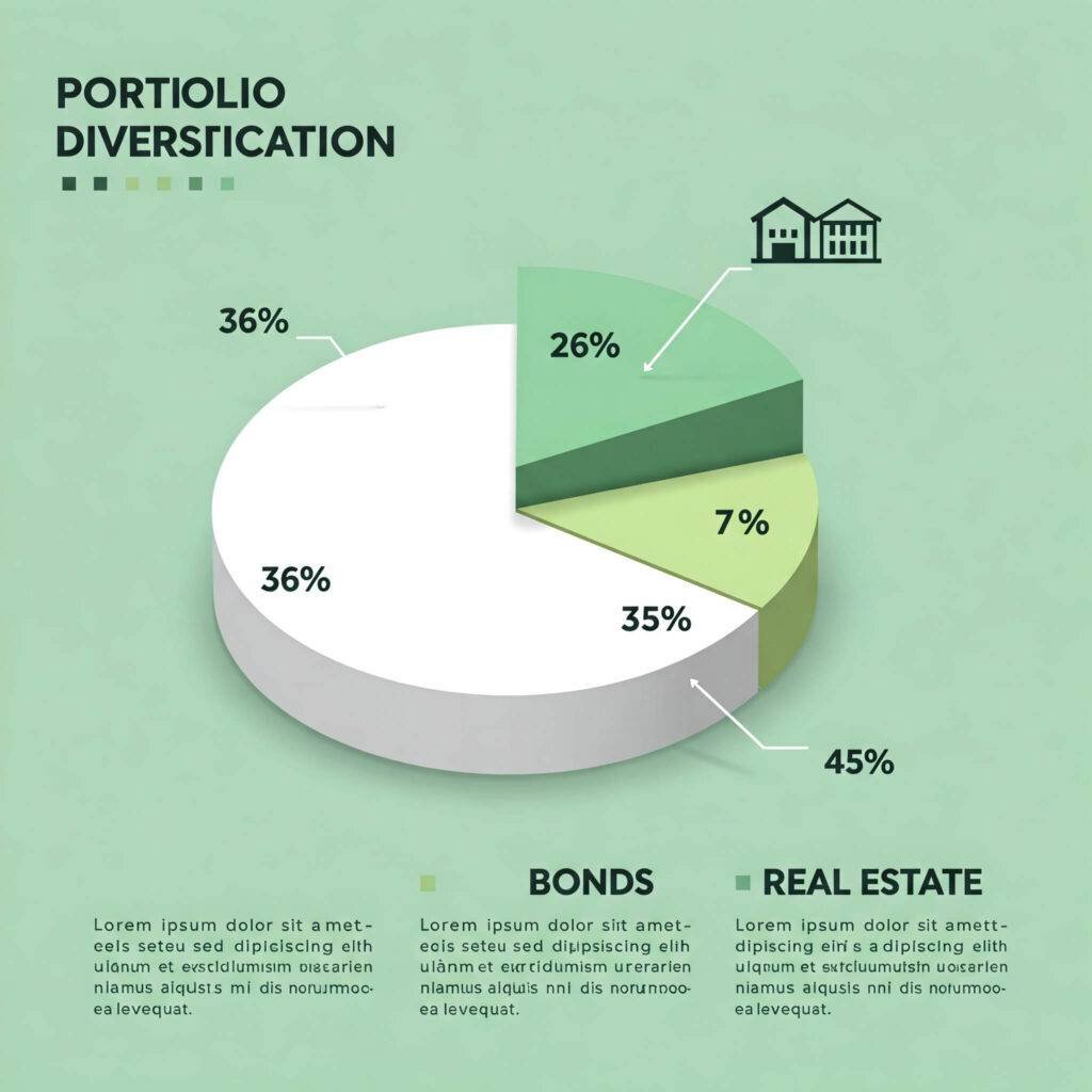 Portfolio diversification pie chart