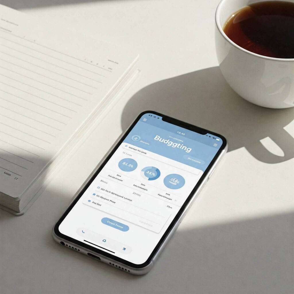 Minimalist shot of financial discipline tools