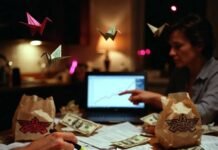 What to Expect from a Financial Consultant: A Complete Guide Messy night table, donut on 401(k), floating money cranes.