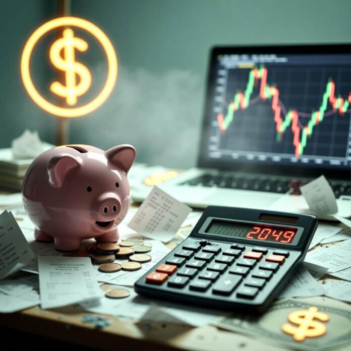 My chaotic Brooklyn desk while scrambling to improve financial education My chaotic Brooklyn desk while scrambling to improve financial education