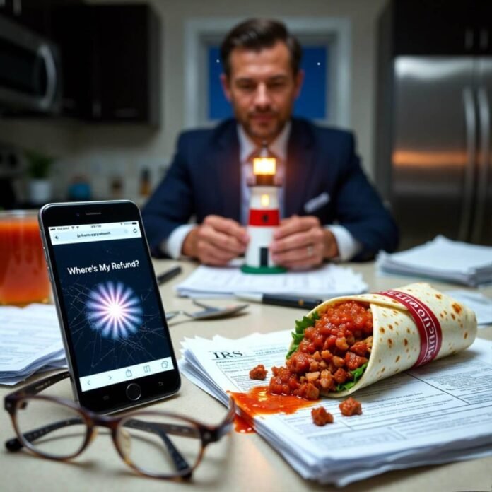 Burrito sauce on tax forms, advisor holds lighthouse Burrito sauce on tax forms, advisor holds lighthouse